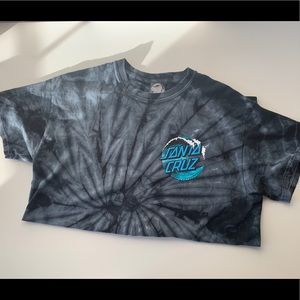 Black Tie-Dye Santa Cruz Tee